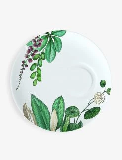 VILLEROY & BOCH Avarua Leaf-print Porcelain Espresso Saucer 14.5cm