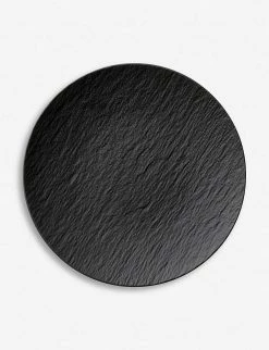 VILLEROY & BOCH Manufacture Rock Coupe Universal Porcelain Plate 25cm Black
