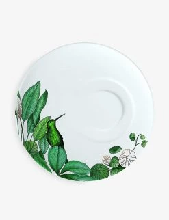 VILLEROY & BOCH Avarua Leaf-print Porcelain Saucer 18.5cm