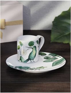 VILLEROY & BOCH Avarua Leaf-print Porcelain Espresso Cup 60ml -VILLEROY & BOCH Saels unnamed file 214