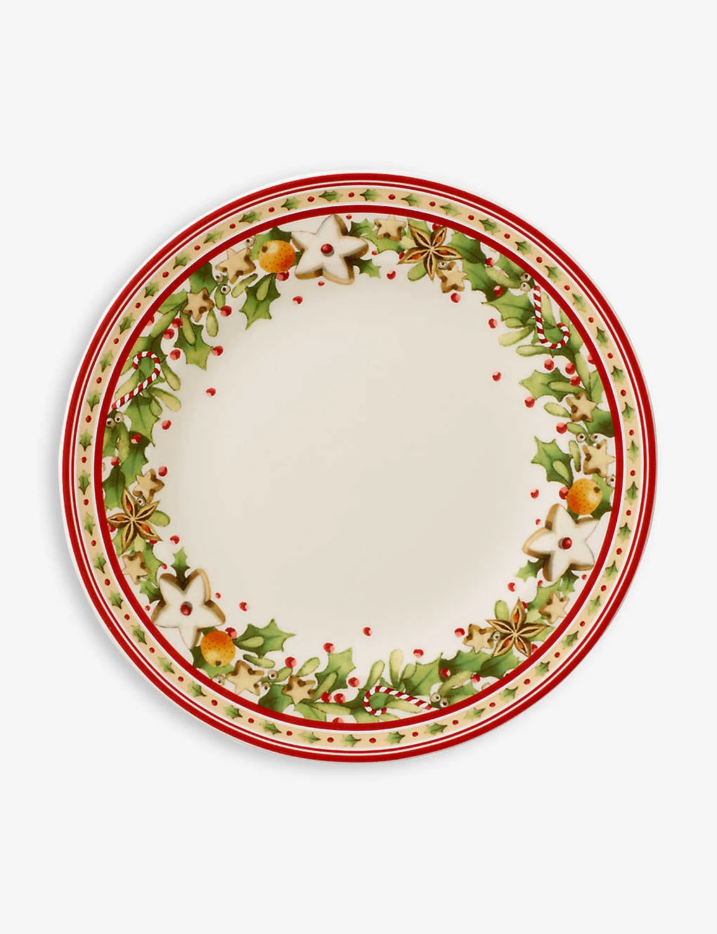 VILLEROY & BOCH Winter Bakery Delight Graphic-print Porcelain Salad Plate 22.5cm 1 VILLEROY & BOCH Winter Bakery Delight Graphic-print Porcelain Salad Plate 22.5cm