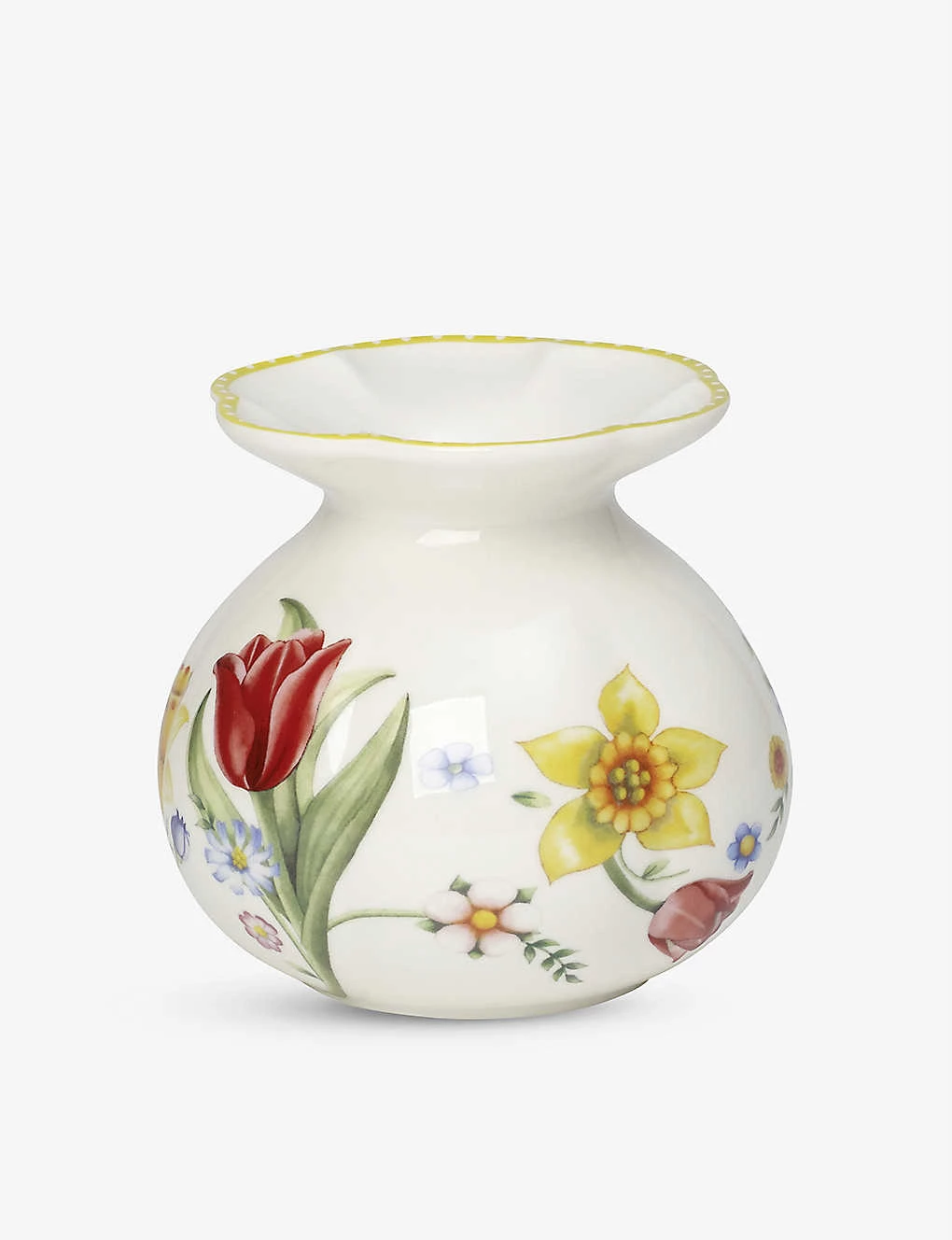 VILLEROY & BOCH Spring Awakening Floral-embossed Porcelain Vase 10cm 1 VILLEROY & BOCH Spring Awakening Floral-embossed Porcelain Vase 10cm