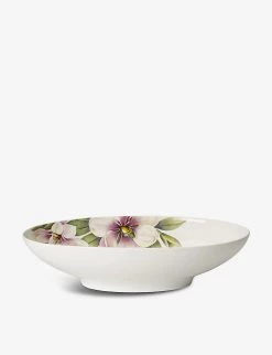 VILLEROY & BOCH Quinsai Garden Bone Porcelain Oval Bowl 30cm X 18cm