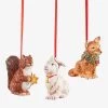 VILLEROY & BOCH Forest Animals Porcelain Tree Decorations Set Of Three
