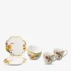 VILLEROY & BOCH Spring Awakening Floral-embossed Porcelain Breakfast Set Of Six