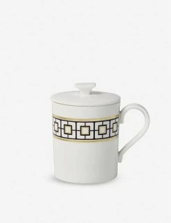 VILLEROY & BOCH MetroChic Gifts Premium Bone Porcelain Mug With Lid 11cm Multi Coloured