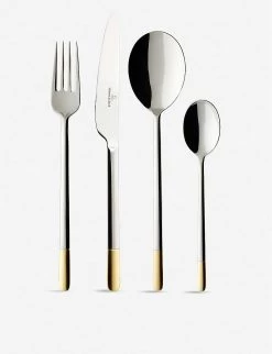 VILLEROY & BOCH Ella Gold-plated Stainless Steel Cutlery 113-piece Set Silver And Gold