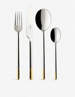 VILLEROY & BOCH Ella Gold-plated Stainless Steel Cutlery 70-piece Set Silver And Gold
