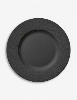 VILLEROY & BOCH Manufacture Rock Porcelain Dinner Plate 27cm Black